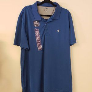 Izod 2xl bue pattern polo shirt, plus size mens